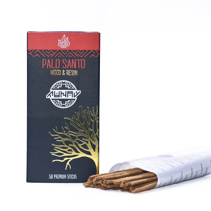 palo santo pack next to dhoop sticks
