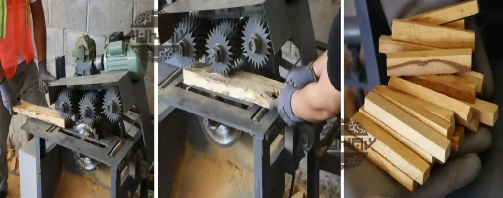 palo santo stick machine cutted process