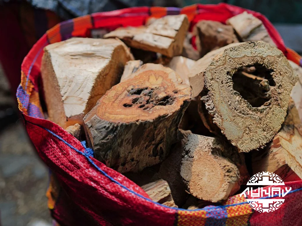 naturally marked palo santo wood